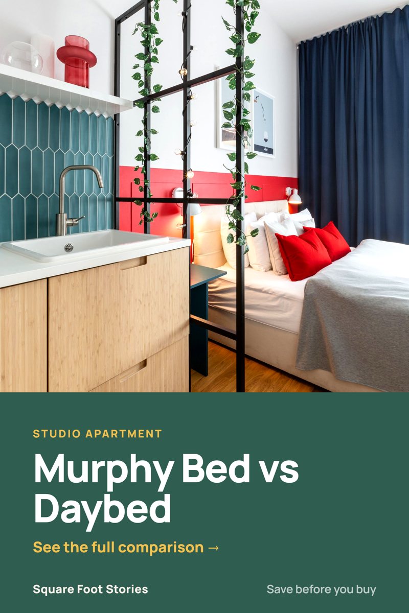 Murphy Bed vs Daybed: Best Bed for a Studio Apartment?